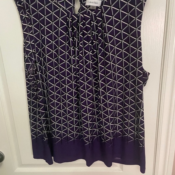 Calvin Klein Sleeveless Top Geometric Pattern Top - Picture 1 of 10